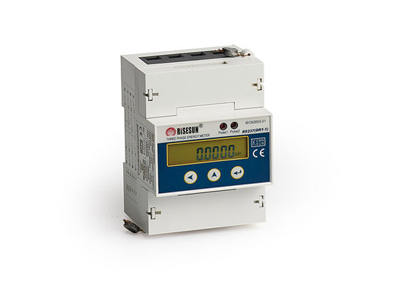 DIN 50022 3 έξυπνο IEC 62053 23 μετρητών MODBUS Modbus ραγών μετρητών DIN KWH φάσης